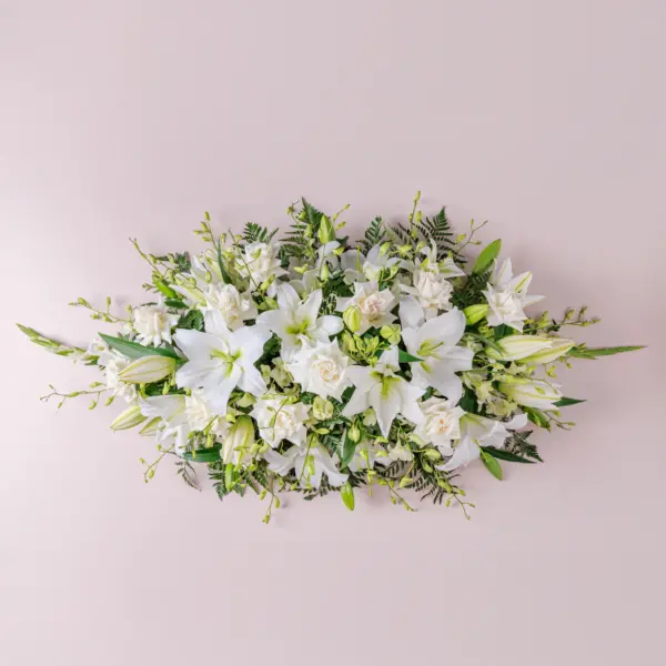 Heavenly Tribute Casket Spray - Condolence Casket Arrangement