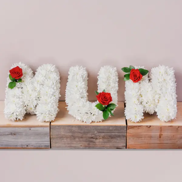 Send Blooming MUM Funeral Letter Floral Arrangement Melbourne