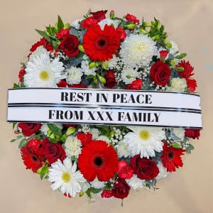 65cm Graceful Farewell Wreath - Elegant Melbourne Funeral