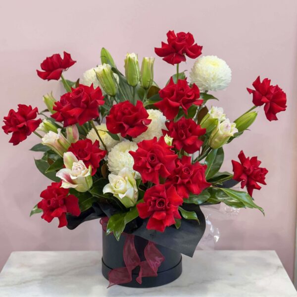 Eternal Romance Red and White Box Bouquet