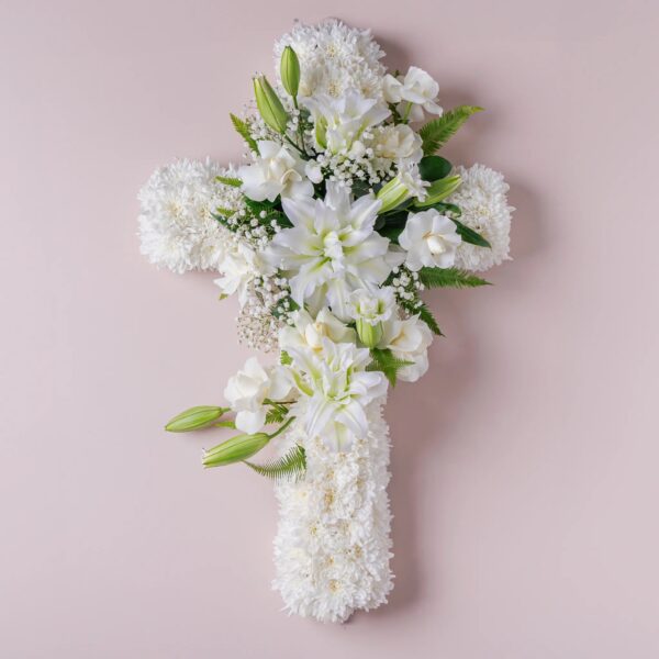 Gentle Peace Cross - Send Funeral Cross Arrangement