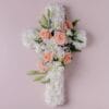 White Serenity Cross 2 Send White Serenity Cross: Funeral Flowers Melbourne