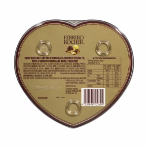 Ferrero Rocher Heart Chocolate Gift Box 8 Pieces 100g Back