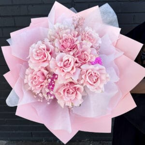 Send a sweet Valentine's Day surprise with our Pastel Dream Bouquet. A stunning arrangement of soft pink roses. Order for St Albans local delivery!